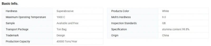 White Tabular Alumina for Refractory White Tabular Alumina for Refractory